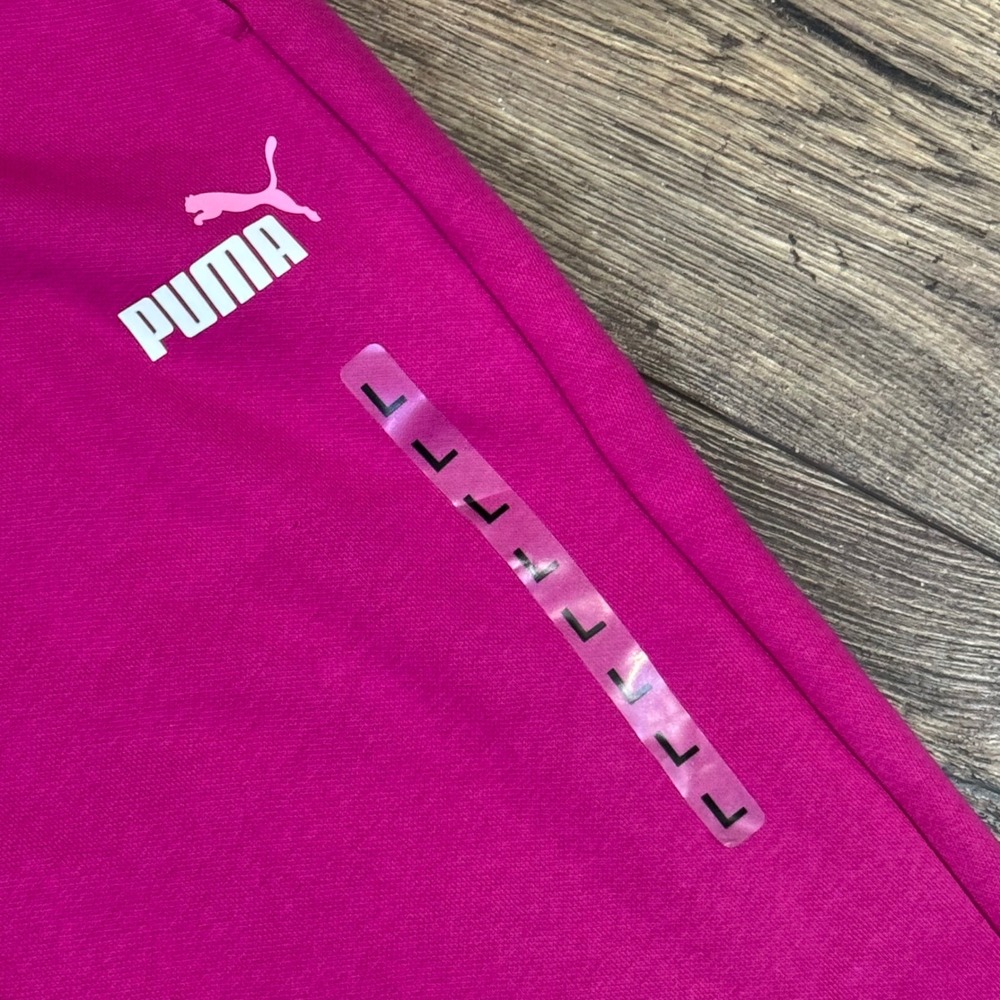 Puma Womens L ESS Sweatpants Magenta Gleam‎ Pink Fleece Joggers 846866 46 New L - Picture 4 of 7